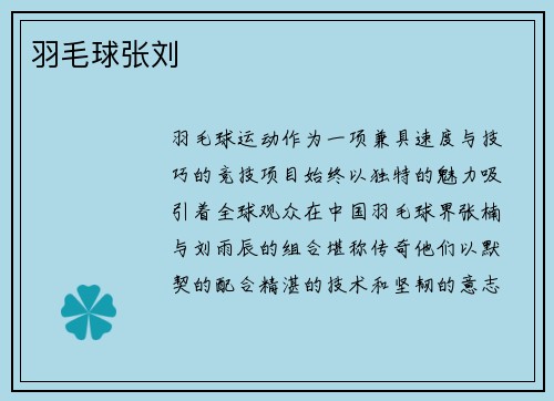 羽毛球张刘